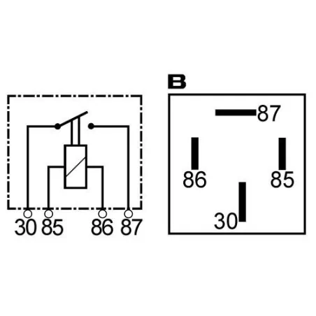 Mini relay 12 V, 70 A - Power steering, Preheating, Fuel pump