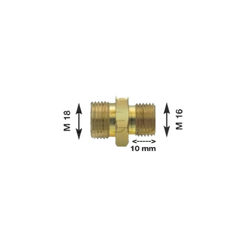 Olivette raccord pour flexibles air M16 X 1.5 Longueur filetage 10 mm