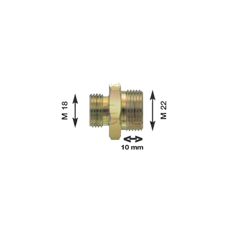 Raccord hydraulique standard M22 x 1,5 - filetage 8 mm - 2 pièces -  Cdiscount Bricolage