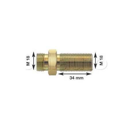 Olivette raccord pour flexibles air M18 X 1.5 Longueur filetage 34 mm