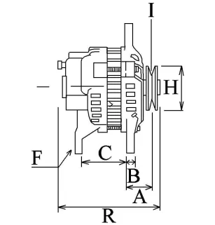 Alternateur 14 Volts 75 A, Delco 23630, 23631, Lucas A1924-10, Krauf ALF1210, Ford E57F10300AA