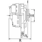 Alternateur 14V 70Amp Volkswagen 028903023R, 028903025G, 028903025GX, 030903023A, 030903023B