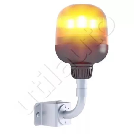 Flash giroscópio 6 LEDs em poste curto 12/24 Volts