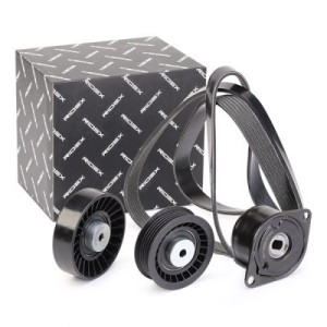 Jeu de courroies trapézoïdales à nervures AUDI, SEAT, SKODA, VW 46769821, 51855784, 71739910