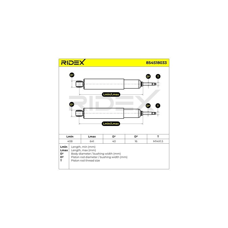 Amortisseur MERCEDES-BENZ 0033233900, 0033234600, 0033234800