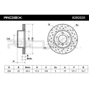 Disque de frein BMW 34116764629, 34116792215, 34116854996