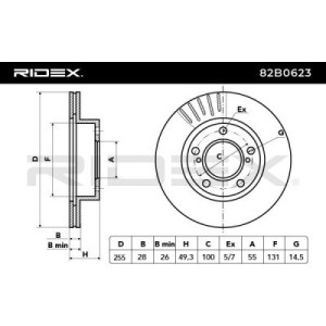 Disque de frein TOYOTA 4351205010, 4351205020, 4351220500