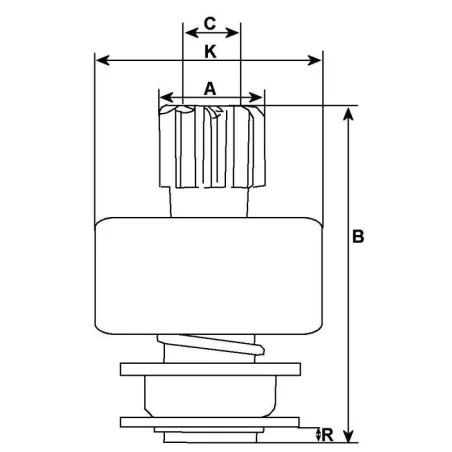 Lanceur, Valeo 018678, 079692, Ducellier 018678, Bosch 1987BE0005