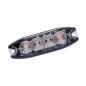 Extra flache orangefarbene Penetrationsleuchte mit 4 LEDs – 12/24 Volt