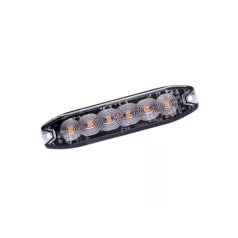 Extra flat orange penetration light 6 LEDs 12/24 Volts