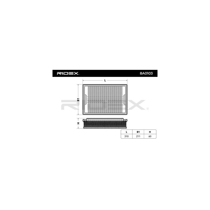 Filtre à air FORD 1017035, 1102785, 1110661