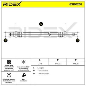 Flexible de frein ALFA ROMEO 0060522547, 116584554501, 60522547