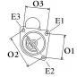 Démarreur 12V 2.8Kw 10dents, Bosch 1986S00601, Iskra 11.130.526, 11.131.070, Perkins 1447732M1, 1873A053, 1873A056, DAF 1516799R