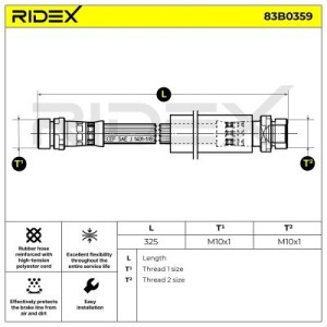 Flexible de frein FORD 1151027, 1217819, 1426701