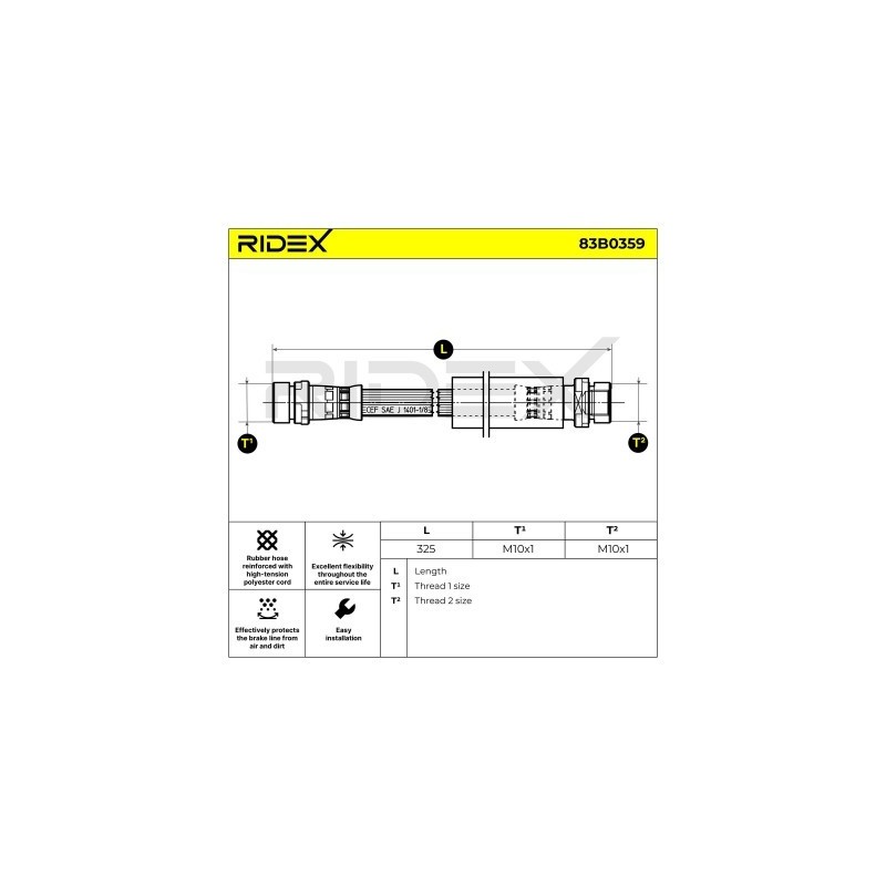 Flexible de frein FORD 1151027, 1217819, 1426701