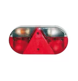 Compact rear light with 12 Volt right bulbs