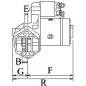 Démarreur 12V 0.65Kw 16dents, Briggs & Stratton 390838, 391423, 392749, 394805, 453303, 491766, 497594