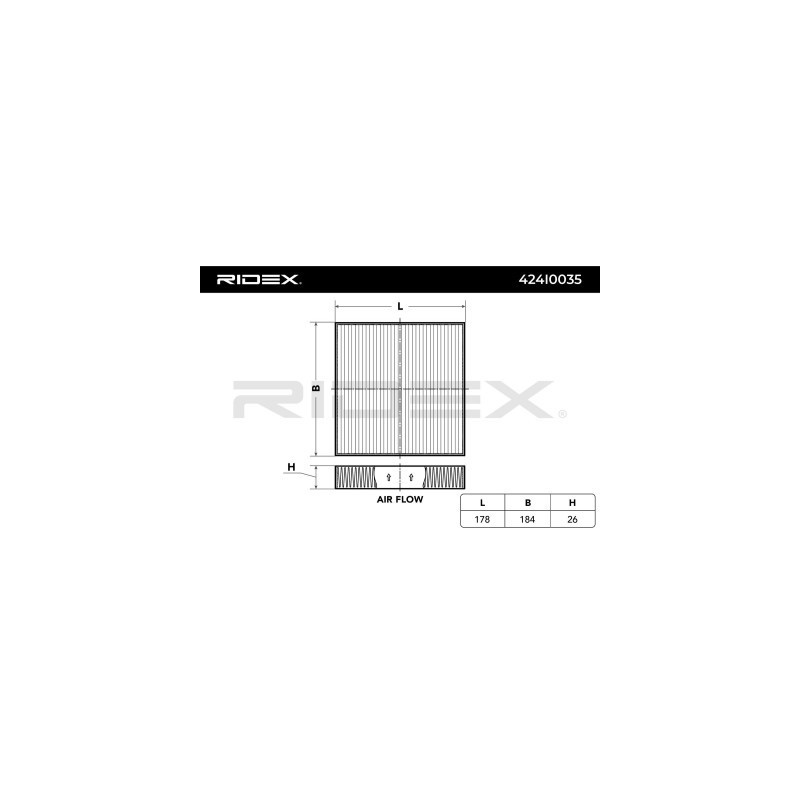 Filtre d'habitacle DAIHATSU 08975B4000, 08975B4000100, 08975K2000