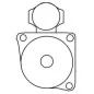 Démarreur 12V 0.7Kw 10dents, United Technologies 4820123MO30SM, Mercury Marine 50-57485, 50-58788, 50-65436, 50-66015