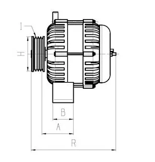 Alternateur 14V 65Amp Iskra 11.201.095, Massey Ferguson 1618473M91, 1618474M91, 1618477M91, 1618478M91