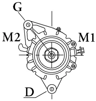 Alternatore 14V 70Amp Iskra 11.201.470, Perkins 1871A154, 1871A163, Nissan 23100-Q9000, Lucas 23686