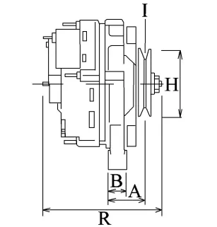 Alternateur 14V 45Amp Mako 063321000000, Iskra 11.201.358, HC-Cargo 111081, Remy (delco) 19025791