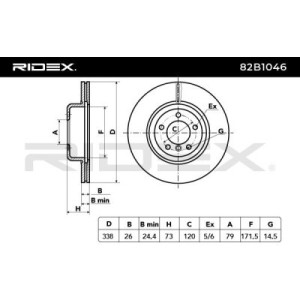 Disque de frein BMW 34116778647, 34116786392,