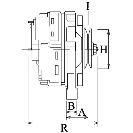 Alternateur 14V 45Amp Volkswagen 0003934961, Iskra 11.201.347, lucas 24041, 24041A, 24041E