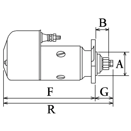 Starter 12V 0.8Kw 9 teeth lucas 25016, 25022, 25022F, 25022Q, 25022R