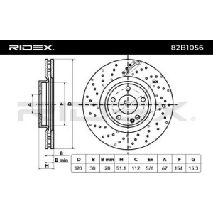Disque de frein MERCEDES-BENZ 2464212712, A2464212712,