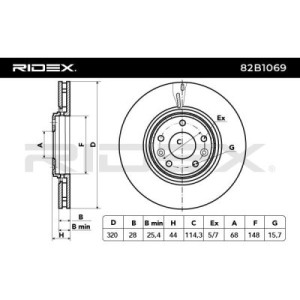 Disque de frein RENAULT 402060003R, 402064155R, 402065646R