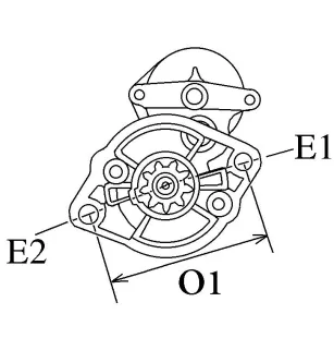 Hersteller: 12 V, 2,2 kW, 10 Zähne, Caterpillar 1039827, 2803784, Nissan 32A66-00100, Mitsubishi 32A66-00101, Suzuki 32A66-00101