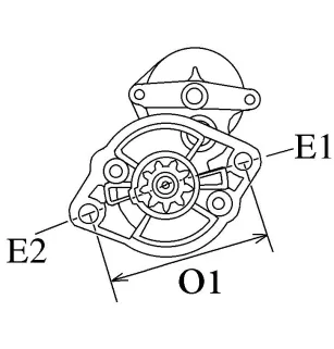 Starter 12V 1,4KW 9Dents Kubota 16661-63012, 16661-63013, Denso 228000-0660, 228000-0661, 228000-06622