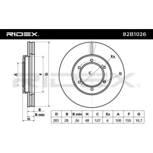 Disque de frein TOYOTA 4351226130, 4351226180,