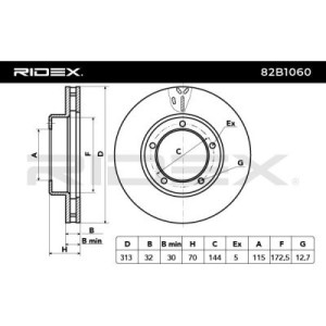 Disque de frein LEXUS 4351260170, 4351260171, 4351260130