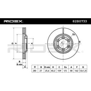 Disque de frein ISUZU 94712570, 8972382730, 8973606770