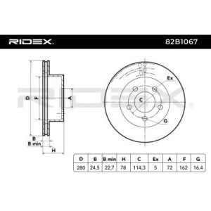 Disque de frein JEEP 5016434AA, 52008440AB,