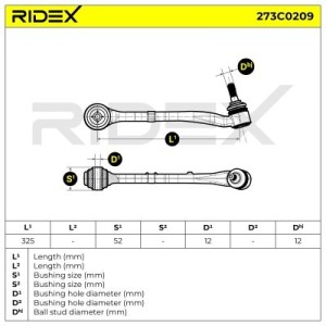 Bras de suspension BMW 1142088, 31121142088,