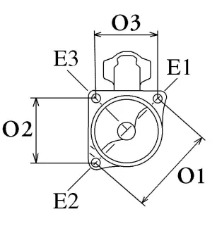 Anlasser 12 V, 1,7 kW, 10 Zähne, Bosch 0001110025, 0001110082, 0001110125, Fiat 1110025