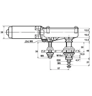 Doga 12V 116.5565.2B.D0 windshield wiper motor