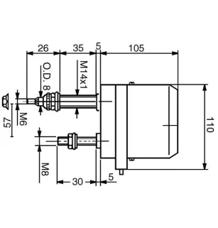 Motor limpador de para-brisa 24V Doga 113.5623.3B.10