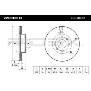 Disque de frein HYUNDAI 5171207700, 517120X700, 51712B9000
