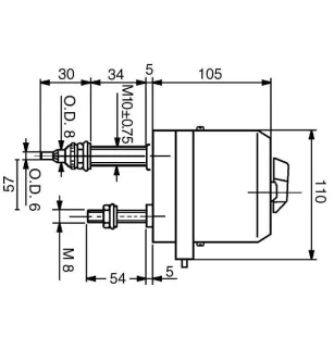 Doga 12V 113.2550.2B.00 windshield wiper motor