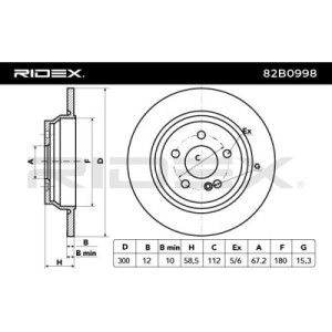 Disque de frein MERCEDES-BENZ 2214230712, 2214231112, 2304231412