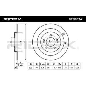 Disque de frein HYUNDAI 584113Z700