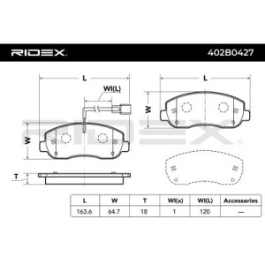 Plaquettes de frein NISSAN 4106000Q0L, 4106000Q1E, 4106000Q1K