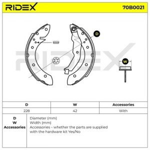 Jeu de mâchoires de frein BMW 34211160504, 34219067127