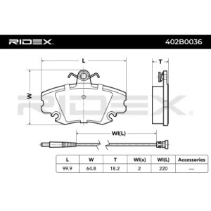 Plaquettes de frein ALPINE 6000008126, 1611460280, 425041
