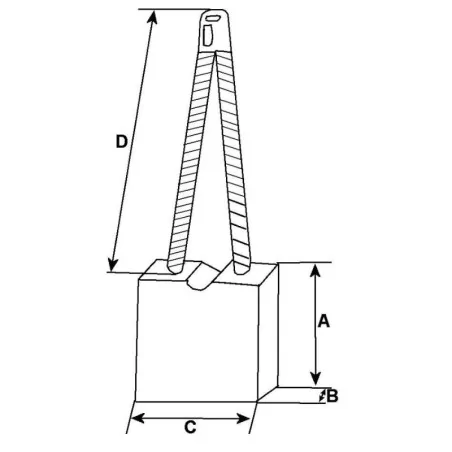 Jeu de balais PSX119-1202, 12 Volts, Valeo D8E107, D8E111, D8E116, D8E154, D8E74, D8E99