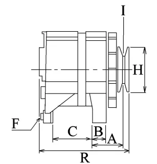 Altérnateur 14V 65Amp HC-Cargo 111357, Massey Ferguson 1475923M91, lucas 24157E, 24161